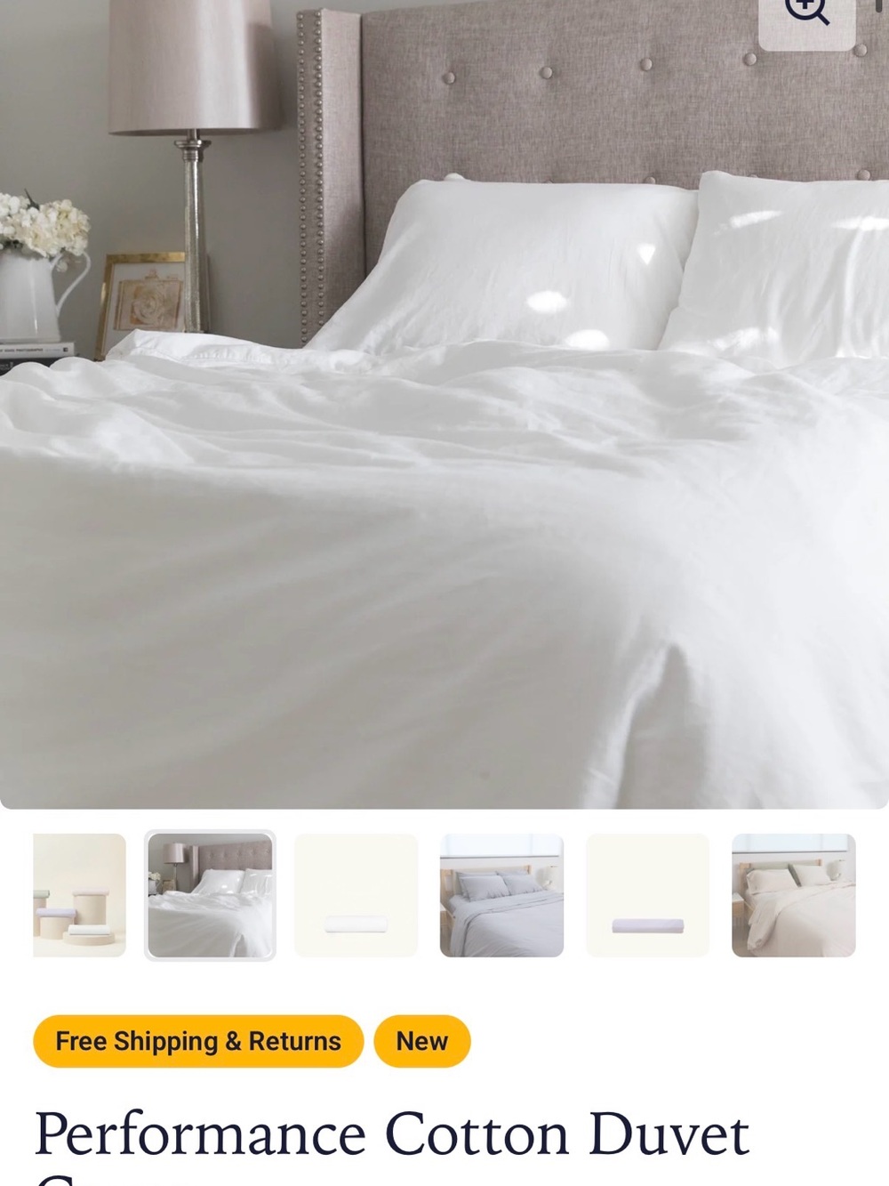 Slumbercloud Cotton Duvet Cover in White